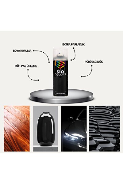 sıocolors Extra Parlaklık Vernik Sprey Boya 400 ml Tüm Yüzeyler