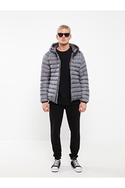 LC Waikiki Herren-Pufferjacke mit Kapuze – Standardform