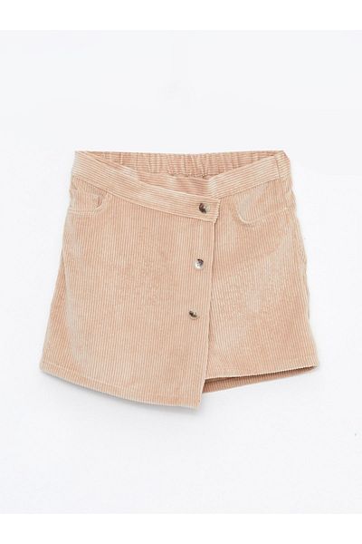 LC Waikiki Basic Velvet Shorts Φούστα για Κορίτσια - Ελαστική μέση