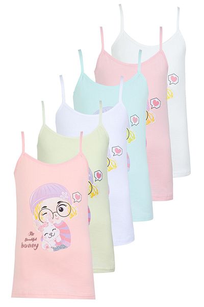 Miss Blue Moon Girl's 6-Piece Athlete Set with String Straps - 6840-1