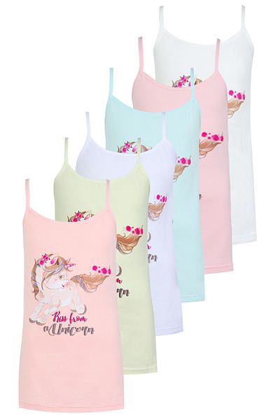 Miss Blue Moon Girl's 6-Piece Athlete Set with String Straps - 6840-1