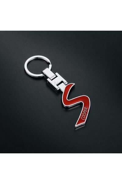 RoseTR Mini Cooper S Logo Metal Keychain Chrome Red R53 R56 R60 F55 F56 F60