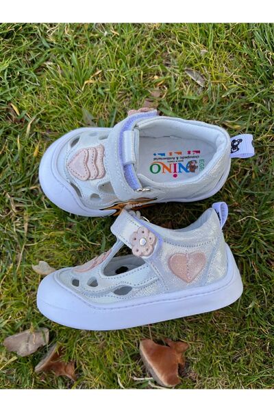 NİNO BEBE Nino Genuine Leather Orthopedic First Step Sandals for Baby Girl