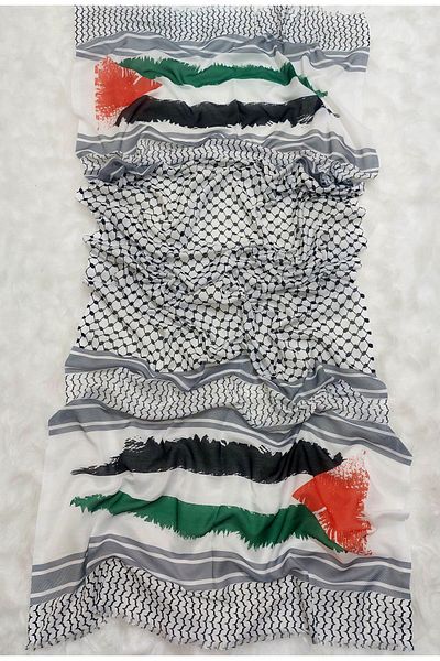 istanbul prensesleri Βαμβακερό λινό Puşi, Poshu, Cuffie Shawl 180x70