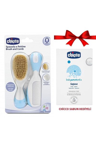 Chicco Brush And Comb Set Blue + Soap Gift