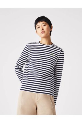 Lacoste Long Sleeved Striped Cotton T shirt Fiyat Yorumlar Trendyol