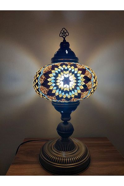 NiceandBonita 57 cm Large Size Mosaic - Lampshade Turkish Lamp Handmade
