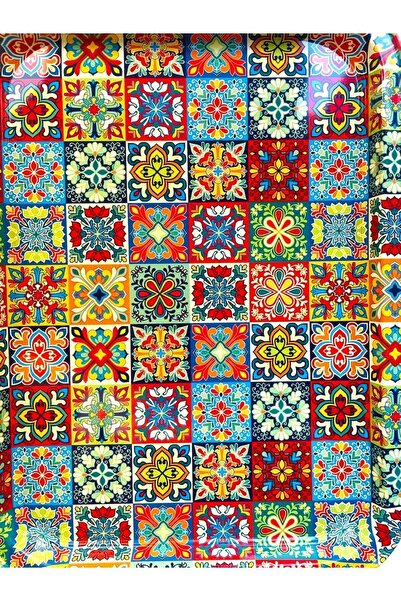 GALATA GIFT 32*22cm Metal Tea Tray - Rug Patterned Stylish Presentation Tray