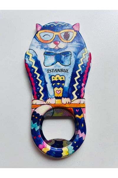 GALATA GIFT Deschizător de sticle cu tematică Istanbul, Magnet pentru deschidere cu figurină bufniță