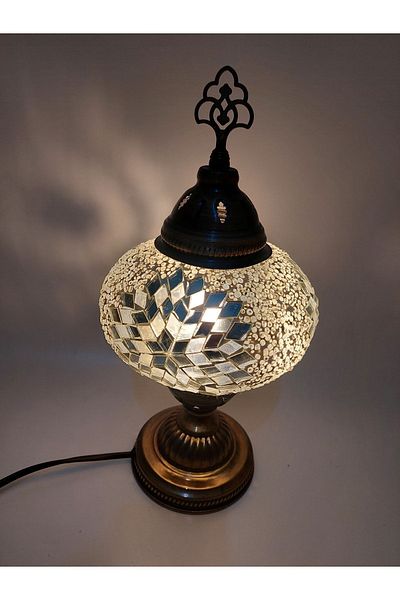 GALATA GIFT Mosaic Pattern - Decorative Table Lamp, 18cm Diameter