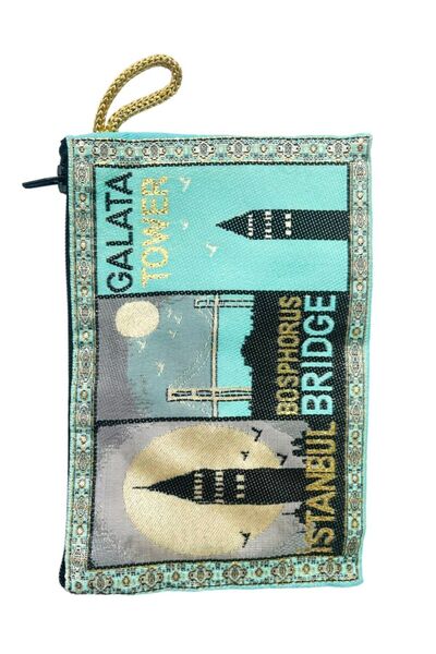 GALATA GIFT Жіночий гаманець середнього розміру на блискавці з підкладкою килимки з візерунком гаманець для грошей 15x10