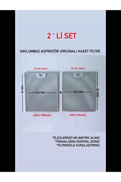 beratsogutma BOSCH DWP64CC50T İNOX PİRAMİT DAVLUMBAZ ALÜMİNYUM YAĞ FİLTRESİ 2 Lİ SET