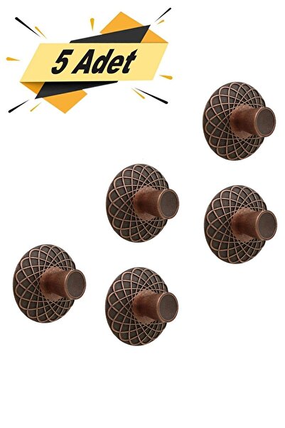 Badem10 Dinar Eskitme Antik Bakır Metal (5 ADET) Mobilya Mutfak Çekmece Dolap...