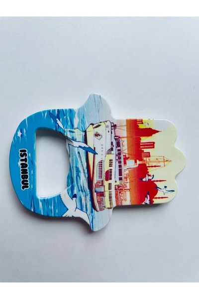 GALATA GIFT Deschizător de sticle în formă de mână de Fatman, cu tematică Istanbul, magnet pentru deschidere