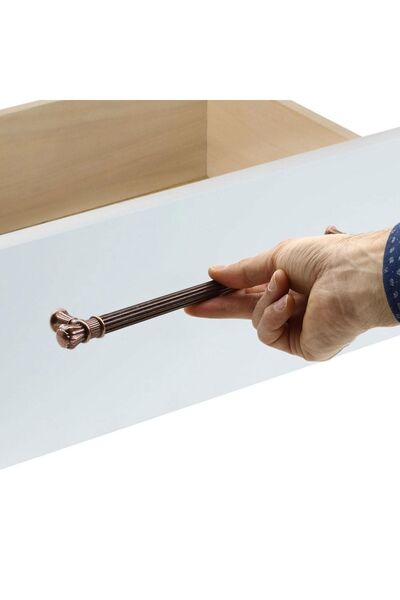 Badem10 Mâner de dulap din metal antic, cupru antic, 288 mm, pentru sertar de bucătărie, dulap, mâner pentru dulap