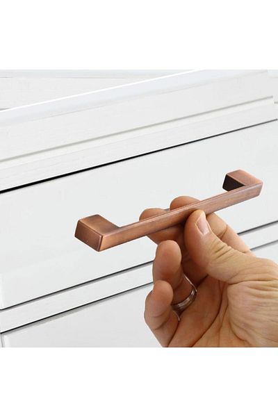 Badem10 160 mm model lacustă metal plat antic - mobilier antic din cupru, sertar de bucătărie și set dulap