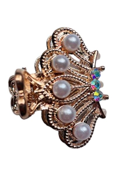 GALATA GIFT لؤلؤة، ذهبي، معدن، مشبك مشبك، مشبك شعر مزلاج، مشبك حديد قوي 3 سم