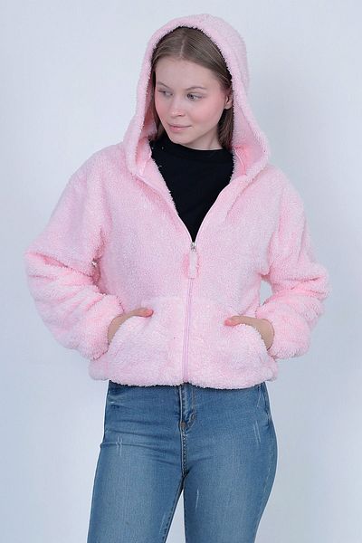 LW Lost wintage Welsoft Plush Hooded Sweatshirt - Regular Cardigan with Zipper and Double Pockets