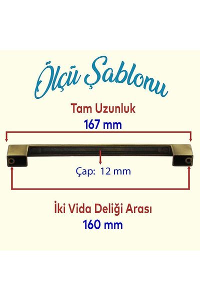 Badem10 Dulap cu sertar de bucătărie din metal anticat, galben antic (160 MM - 16 CM)
