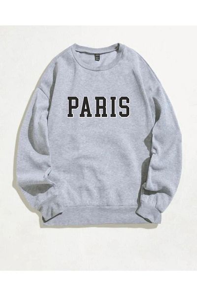 Altamira Unisex Gray Paris Crew Neck Sweatshirt