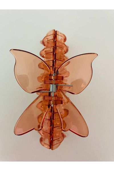 GALATA GIFT Transparent, Dimensiune Mare Închizătoare Fluture 11 cm, Noua Generație de Agrafă de Păr