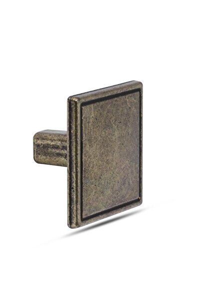 Badem10 4 bucăți de butoane pătrate din metal antic - mobilier, sertar de bucătărie, dulap și mâner