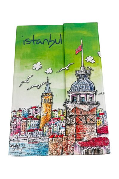 GALATA GIFT دفتر ملاحظات غير مبطن بغطاء صلب بتصميم اسطنبول - 14*9.5 لذاكرة الذكريات والامتنان اليومي