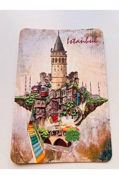 GALATA GIFT Тема на Истанбул, Носталгична, Крафт, Картичка, Пощенска картичка, 16*11 см