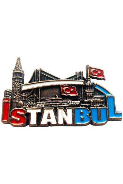 GALATA GIFT Metal Buzdolabı Magneti, İstanbul, Şehir Temalı Magnet, Galata-Kı...