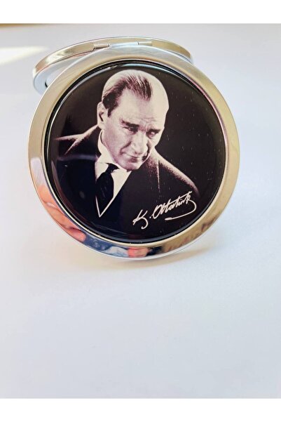 GALATA GIFT Cep, Çanta, Makyaj Aynası, Mustafa Kemal Atatürk Resmi Baskılı Yu...