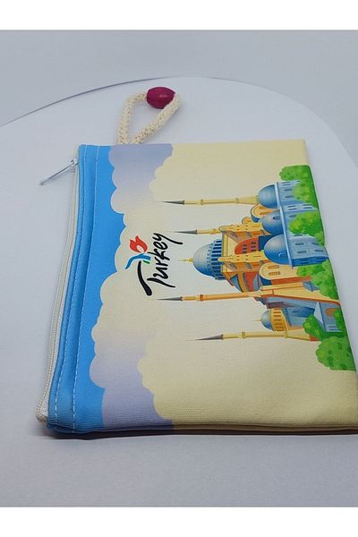 GALATA GIFT Αγία Σοφία Εικονογραφημένη υφασμάτινη θήκη για στυλό, μικροσκοπική τσάντα με χάντρες