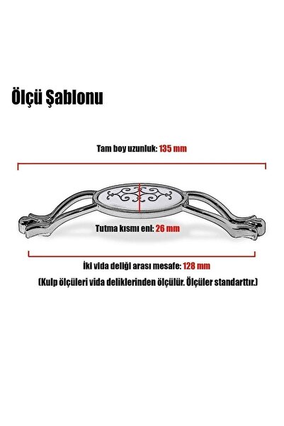 Badem10 Ердем (128 мм-12,8 см) Старовинна мідна металева меблі - Кухонні шафи та ручки