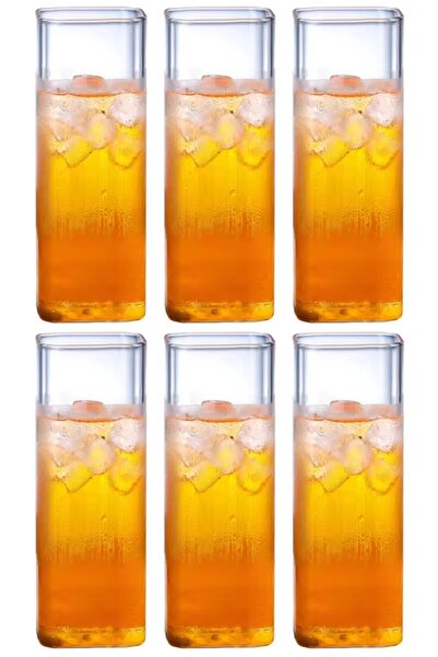 Kitchen Design Lab Yeni Stil Kare Cam Latte,kahve,meşrubat,smoothie Bardağı 4...