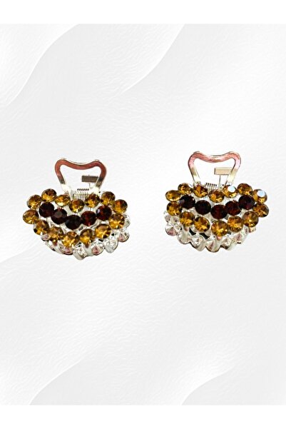 GALATA GIFT Agrafă de păr în formă de inimă din piatră de zirconiu din metal ...