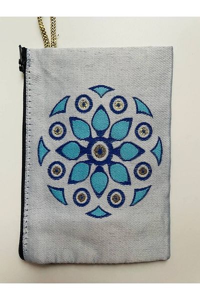GALATA GIFT Portofel de damă cu ochi rău, fermoar elegant de mărime medie, portofel căptușit