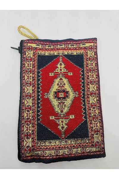 GALATA GIFT Women's Medium Size Wallet - Stylish, Zippered, Lined, Rug Patterned Coin Wallet 15x10