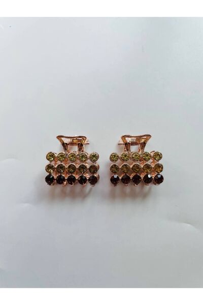 GALATA GIFT مشابك شعر صغيرة مكونة من قطعتين بألوان زاهية وأحجار الراين ومشابك