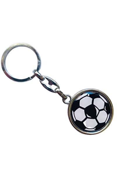 GALATA GIFT سلسلة مفاتيح كرة إيبوكسي 9 سم - أبيض وأسود، زخرفة السيارة والحقيبة