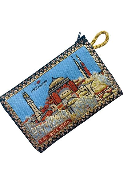 GALATA GIFT Portofel de damă de mărime medie - elegant, cu fermoar, căptușit, portofel pentru monede cu model Kilim 15x10
