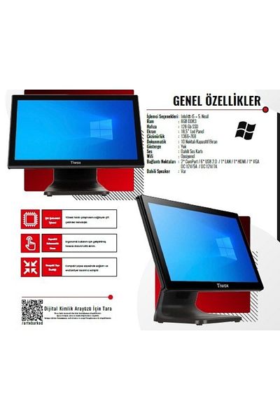 Tiwox Tp-4950 I5 5th generation 8gb Ram 128 Ssd 18.5'' Industrial Pos PC