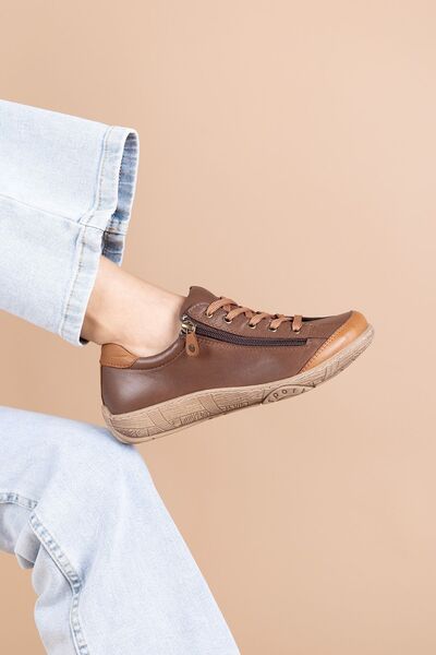 Getcho Sunset Women's Genuine Leather Brown Shoes