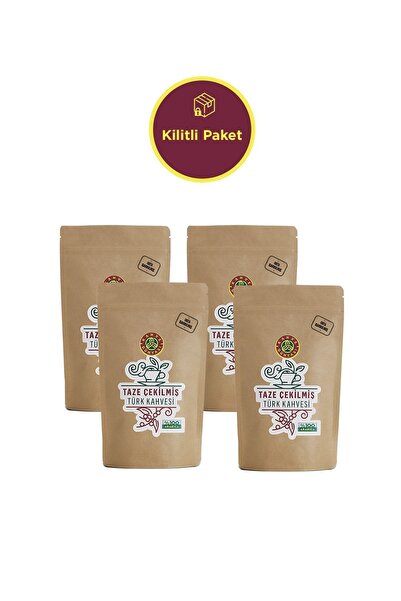 Kahve Dünyası Taze Çekilmiş Türk Kahvesi Orta Kavrulmuş 200g 4'lü
