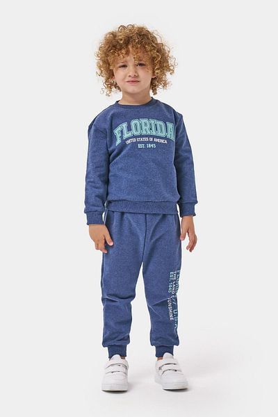 Minipodyum 2 Thread Florida Cotton Tracksuit Set for Boys - Raster