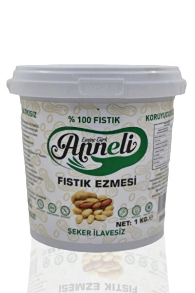 Emine türk anneli 1 Kg Fıstık Ezmesi Şekersiz Sade Annemeli Ile %100 Doğal %1...
