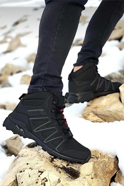 Liger Μαύρες Unisex Αδιάβροχες Μπότες Trekking