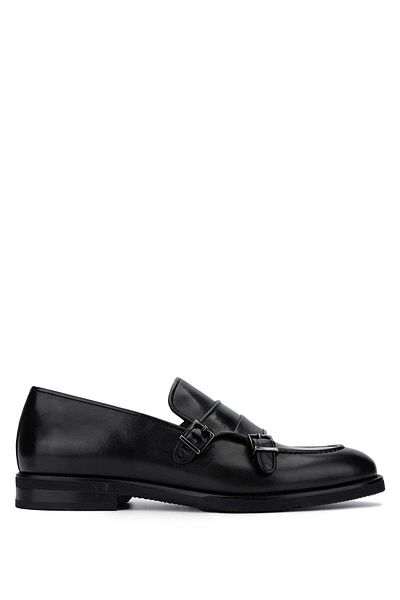 Tamer Tanca Genuine Leather Black Men's Loafer Shoes