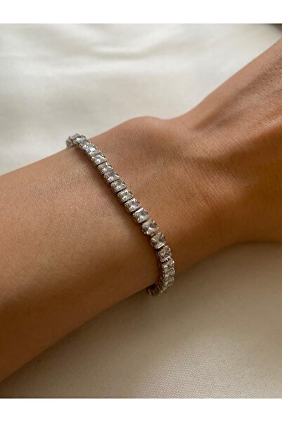 MagicStone سوار من الفضة بحجر الزركون المربع