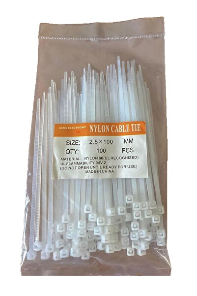 Altin Electronic TAYEM Plastik Kablo Bağı Cırt Kelepçe 100x2,5 Pa66 V2 (100ADET)