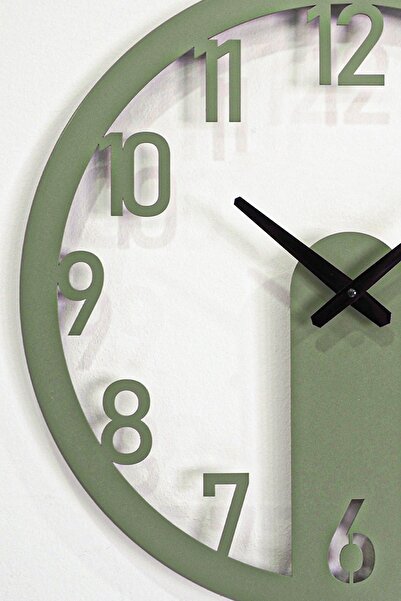 Artepera Mood Metal Sessiz Dekoratif Duvar Saati 46x46cm - Yeşil - Ev Ofis Salon Duvar Dekorasyonları Aps114