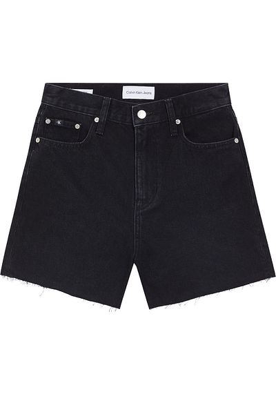 Calvin Klein Women's Brand Logo Stylish Looking Jeans Denim Fabric Short Capri Pants Black Denim Capri J20J222812-1B